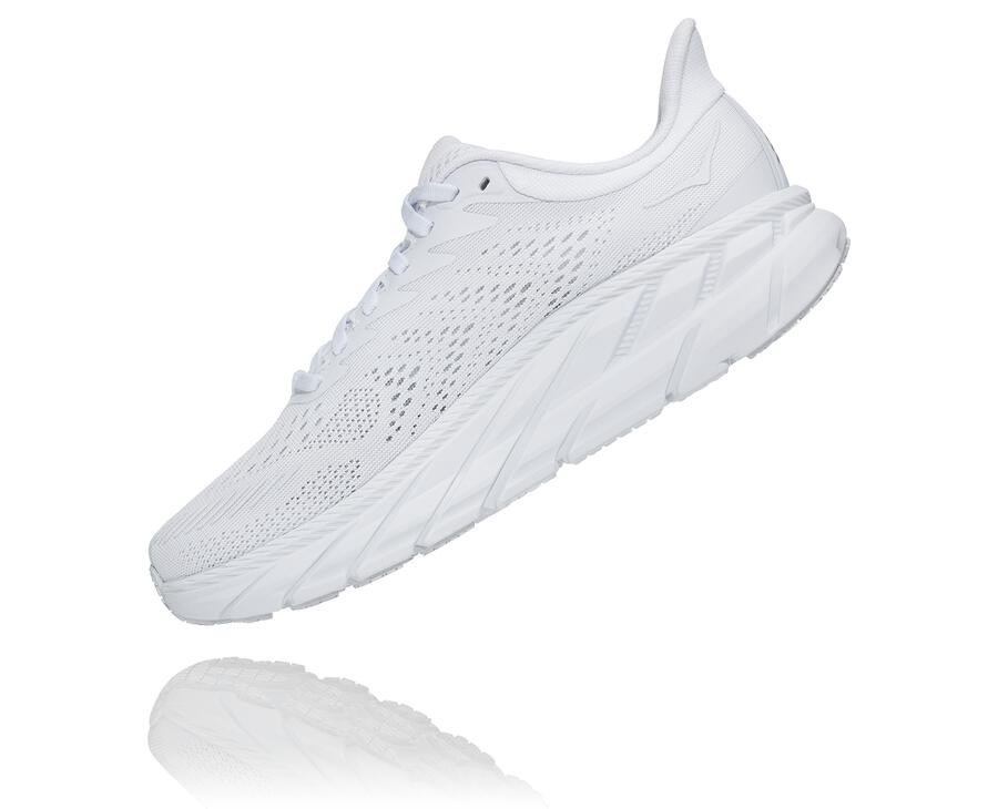 Hoka One One Running Shoes Womens White - Clifton 7 - 31409ADCU